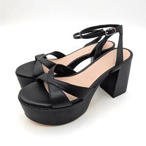 Stuart Weitzman Miami Platform Heel Sandals Women's Black Size US5.5B EU36